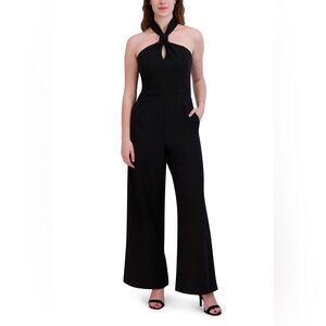 Julia Jordan knot neck wide leg jumpsuit